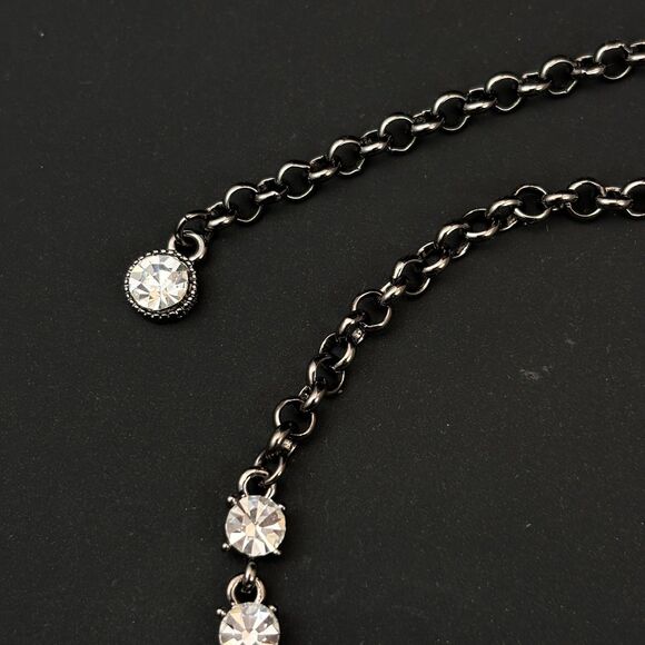 RARE Kirk’s Folly Sea View Faces Aurora Borealis Rhodium Necklace - Picture 7 of 9